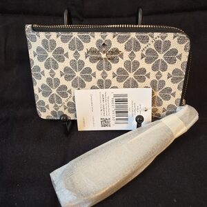 Kate Spade Black Wallet with Gold Zipper